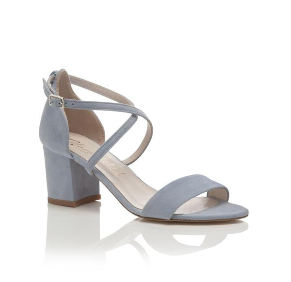 Grey block hot sale heel shoe