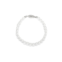 Single Strand 6mm Pearl Wedding Bracelet